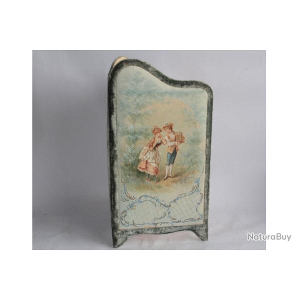 Porte courrier soie peinte Napol�on III