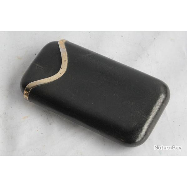 DUNHILL Ancien �tui � cigares cuir et argent