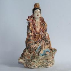 Figurine céramique Divinité Satsuma Japon