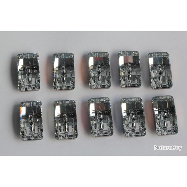 SWAROVSKI 10 x Boutons cristal 3093 Chessboard But.