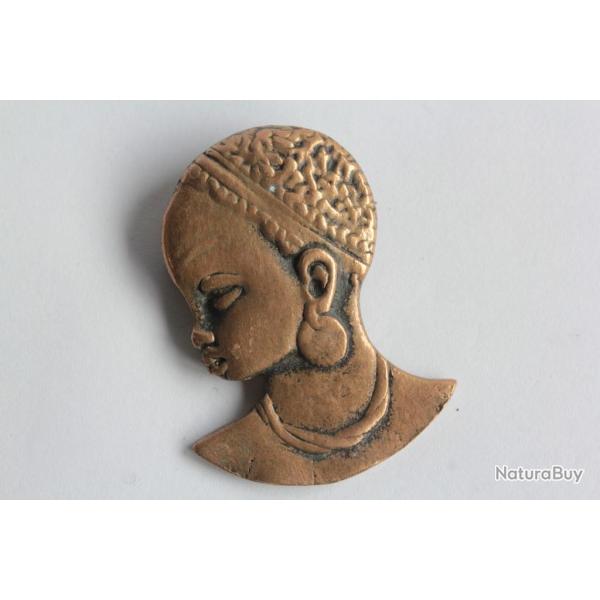 Broche T�te de femme Africaine Art d�co Bijoux