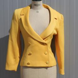 SONIA FARES Veste vintage laine jaune Femme