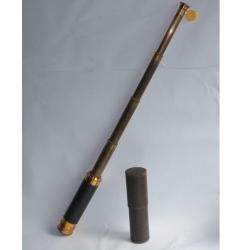 Longue-vue laiton et cuir XIXe siècle Marine