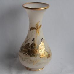 Vase opaline émaillée or Chinois XIXe siècle Napoléon III
