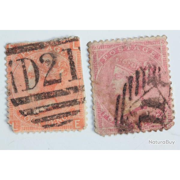 Timbres Grande Bretagne Victoria 4 pence 1865 obl