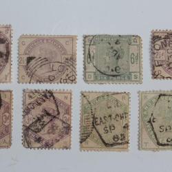 Timbres Grande Bretagne s&eacute;rie 1883-84 oblit&eacute;r&eacute;