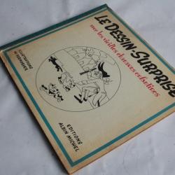 Livre illustr&eacute; dessin surprise avec comptines de Kermorver 1947