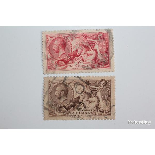 Timbres Grande-Bretagne George V 1912-22 obl
