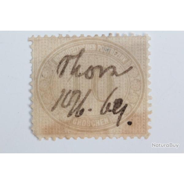 Timbres Allemagne Conf�d�ration du nord cadres vari�s 10g gris 1869