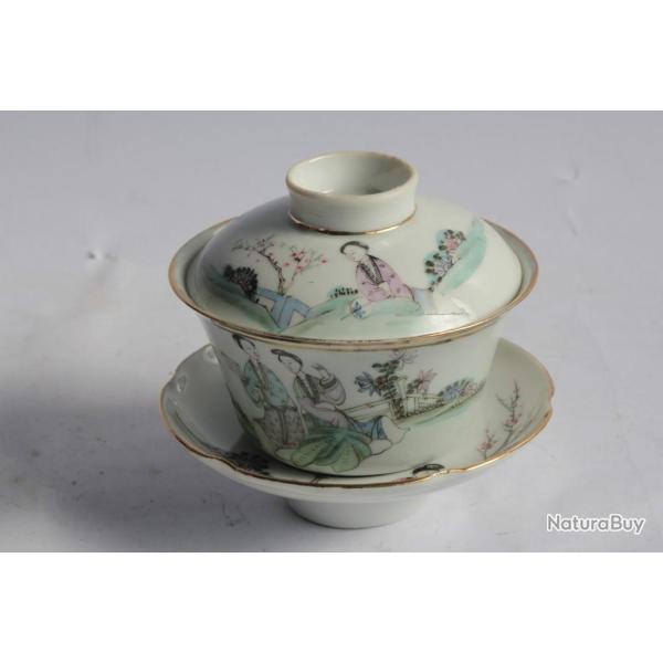 Tasse � th� porcelaine Chine Gaiwan