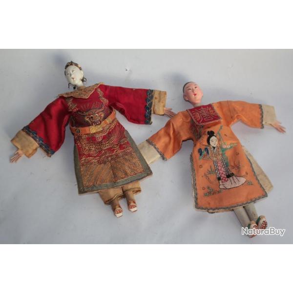 Anciennes Marionnettes th��tre Chine Poup�es