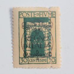 Timbres Italie Fiume Regno D'Italia 1924 var dentelure verticale neuf*
