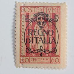 Timbres Italie Fiume Regno D'Italia 1924 var dentelure verticale neuf*