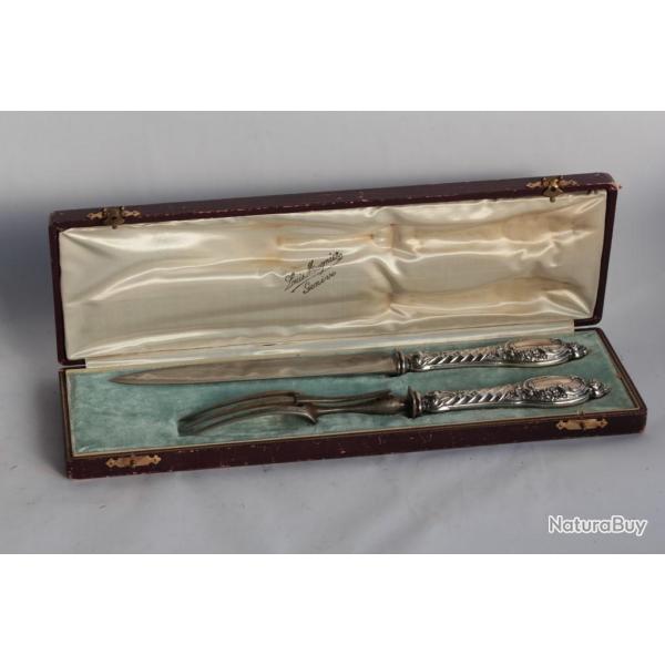 Ancien service � d�couper argent