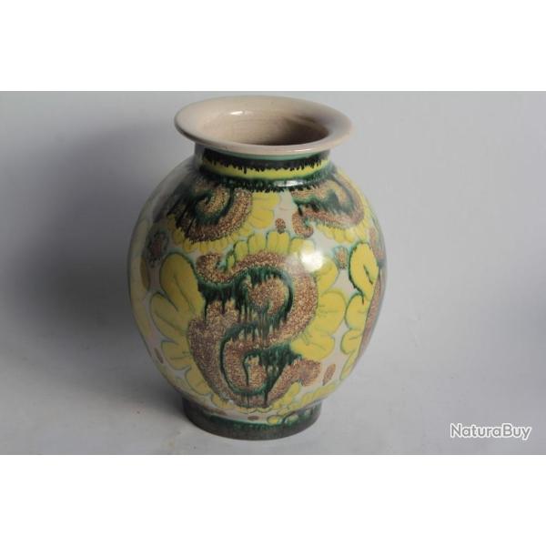 Vase c�ramique �maill�e Marcel NOVERRAZ Carouge Suisse