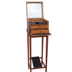 Ancien petit meuble nécessaire de toilette marqueterie