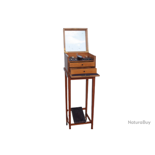 Ancien petit meuble n�cessaire de toilette marqueterie