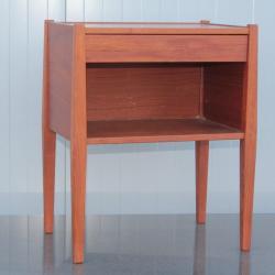 Table de chevet teck design danois Poul Hundevad Scandinave Nightstand