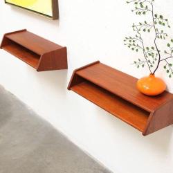 Étagères murales teck design danois AKSEL KJERSGAARD Scandinave Shelf
