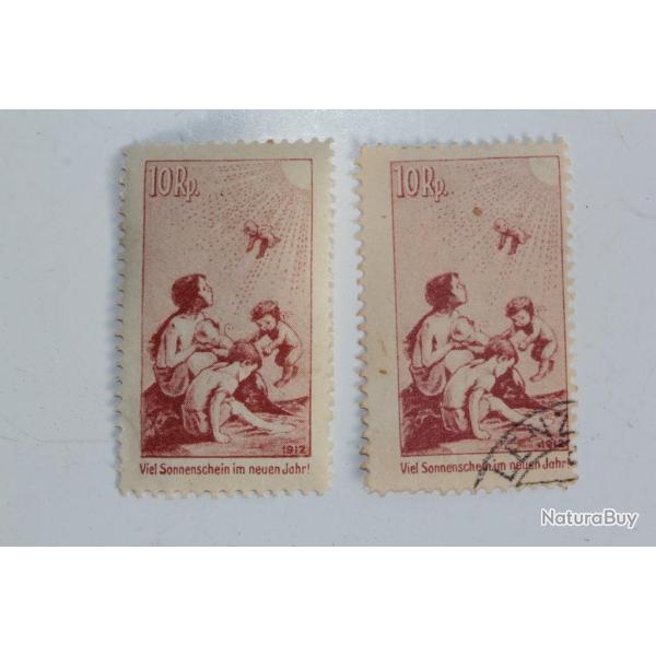 Timbres Suisse Pro Juventute pr�curseurs I allemand 1912