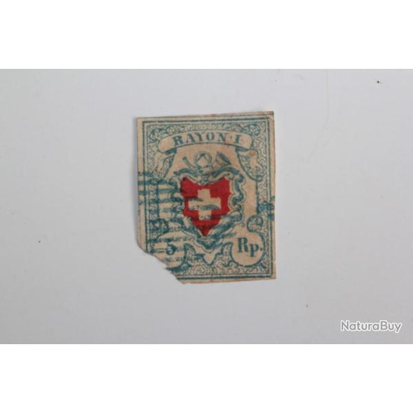 Timbres Suisse 1er octobre Rayon I � croix non encadr�e 1851