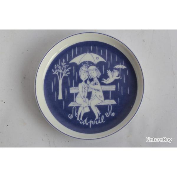 PEYNET Coupelle porcelaine Calendrier Avril Rosenthal Studio-Linie