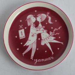 PEYNET Coupelle porcelaine Calendrier Janvier Rosenthal Studio-Linie