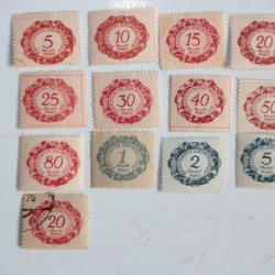 Timbres Liechtenstein timbres taxe chiffres dans un ovale 1920