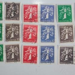 Timbres Suisse Exposition nationale de Zurich 1939 obl