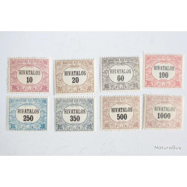Timbres Taxe Hongrie Hivatalos 1920-1930 neufs