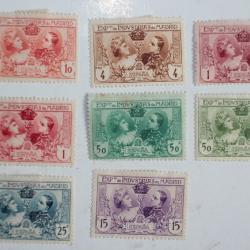 Timbres Espagne Exposition industriel de Madrid 1907 neufs sur charnière