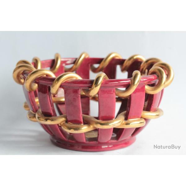 Corbeille � fruits Fa�enciers d'Art Masse Fr�res Desvres