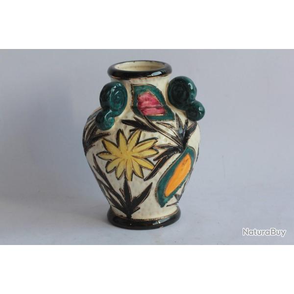 Vase Vallauris Fase Fleurs vintage
