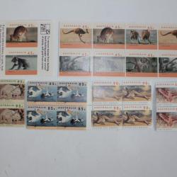 Timbres Australie blocs x4 animaux 1994 neufs