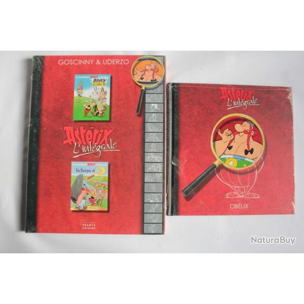 BD Ast�rix Int�grale T1 Gaulois + serpe d'or + portait R.Goscinny 2010