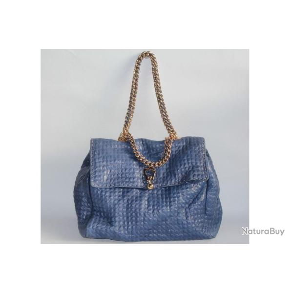Sac � main cuir ERMANNO SCERVINO Faubourg bleu