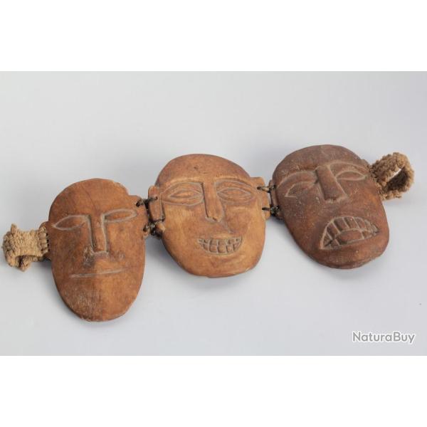Ancienne ceinture ethnique os sculpt� Oc�anie