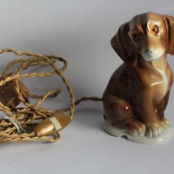 Veilleuse brûle parfum porcelaine chien Teckel