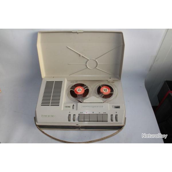 Magn�tophone portable � bande vintage Loewe opta 414 ann�es 60
