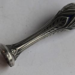 Sceau cachet bronze argenté émaillé Art nouveau