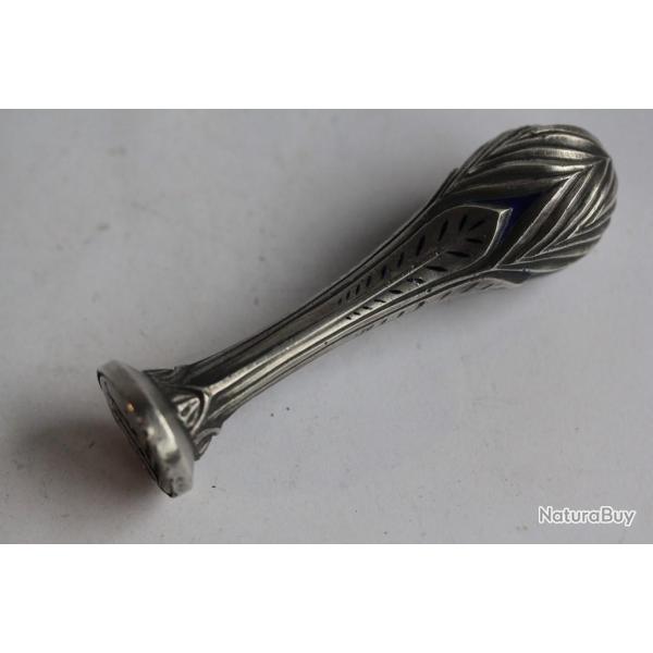Sceau cachet bronze argent� �maill� Art nouveau