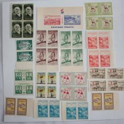 Lot Timbres Turquie paire et blocs x4 1956 neufs