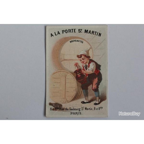 Chromo publicitaire Vin A la porte St Martin Paris