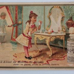 Chromo publicitaire Alcool de Menthe Ricqlès