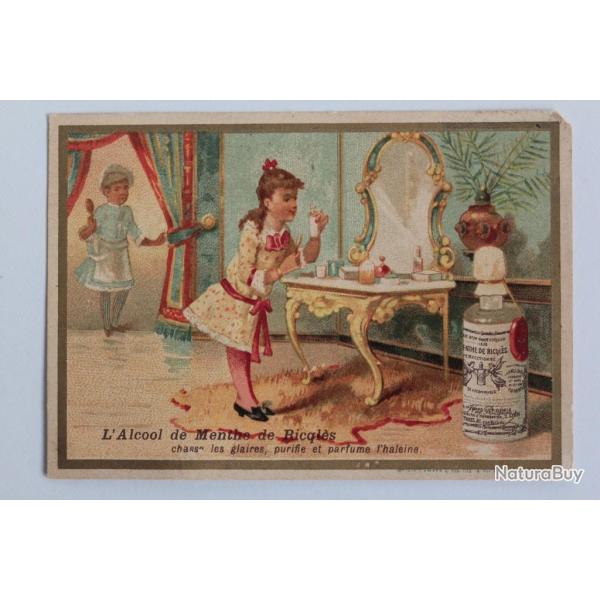 Chromo publicitaire Alcool de Menthe Ricql�s