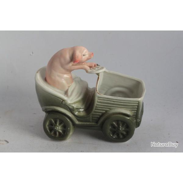 Cochon Chauffeur automobile porcelaine