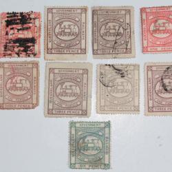 Timbres Colonie anglaise Queensland Gouvernment Railways 1894