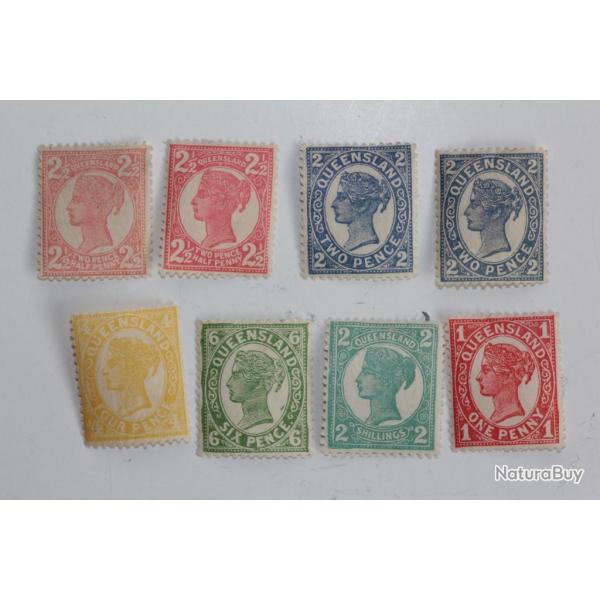 Timbres Colonie anglaise Queensland Victoria s�rie 1897-1900