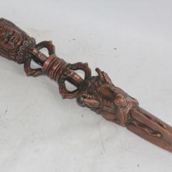 Ancien Phurba Kilaya Vajrakila cuivre Rituel bouddhiste N&eacute;pal