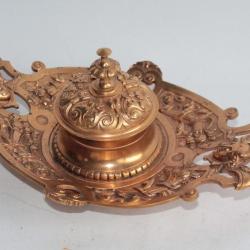 Encrier bronze XIXe si&egrave;cle Napol&eacute;on III